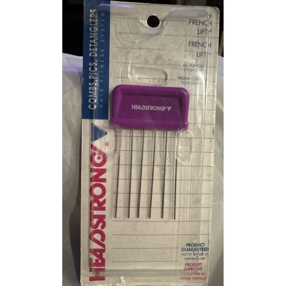 Vintage Headstrong Comb Hair Pic Hot Purple NOS